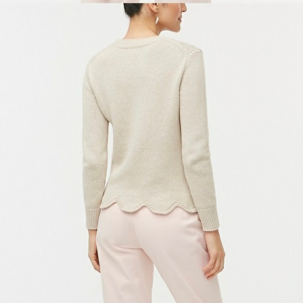 jcrew factory scallop hem sweater size large
